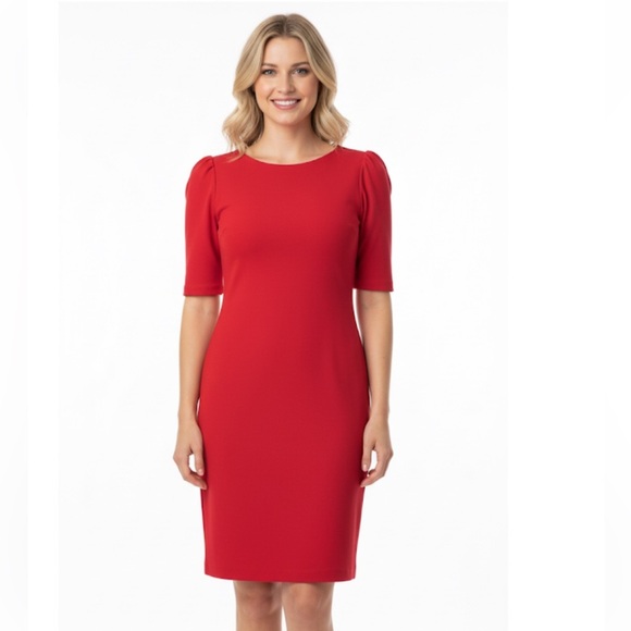 Talbots red dress size 10 petite - Picture 1 of 7
